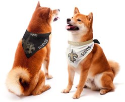 Littlearth NFL Home & Away Bandana Set for Dogs & Cats, New Orleans Saints, Small