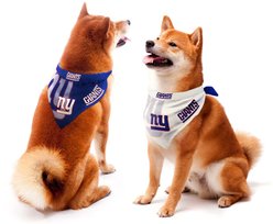 Littlearth NFL Home & Away Bandana Set for Dogs & Cats, New York Giants, Large