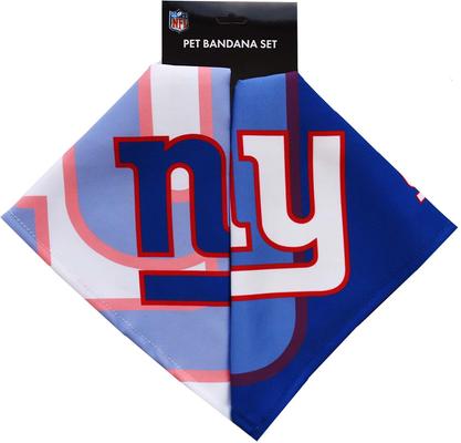 Show full view: Littlearth NFL Home & Away Bandana Set for Dogs & Cats, New York Giants, Medium slide 2 of 6