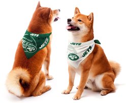 Littlearth NFL Home & Away Bandana Set for Dogs & Cats, New York Jets, Large
