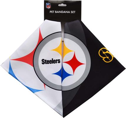 Show full view: Littlearth NFL Home & Away Bandana Set for Dogs & Cats, Pittsburgh Steelers, Large slide 2 of 6