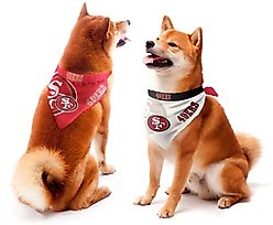 Littlearth NFL Home & Away Bandana Set for Dogs & Cats, San Francisco 49ers, Large