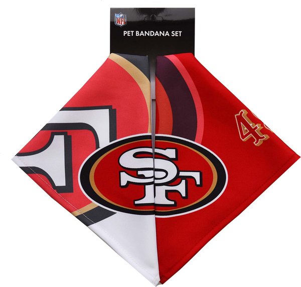 Show full view: Littlearth NFL Home & Away Bandana Set for Dogs & Cats, San Francisco 49ers, Large slide 2 of 6