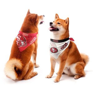 Littlearth NFL Home & Away Bandana Set for Dogs & Cats, San Francisco 49ers, Small