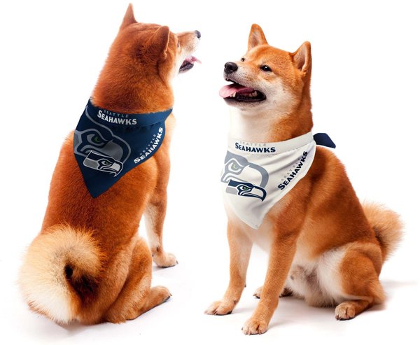 Show full view: Littlearth NFL Home & Away Bandana Set for Dogs & Cats, Seattle Seahawks, Large slide 1 of 4