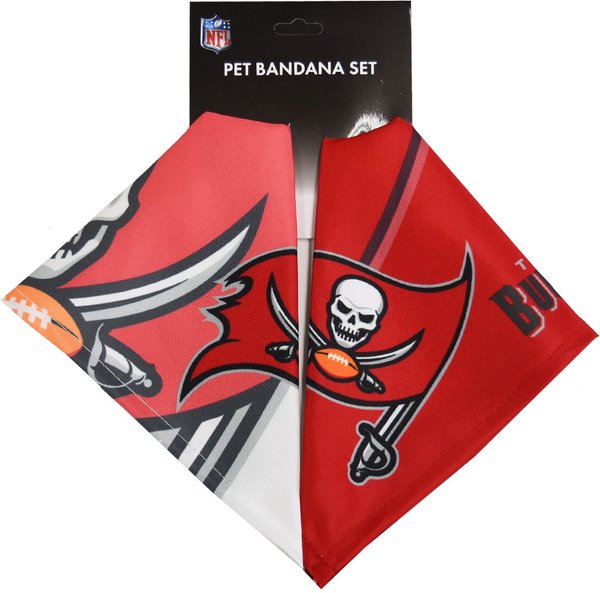 Show full view: Littlearth NFL Home & Away Bandana Set for Dogs & Cats, Tampa Bay Buccaneers, Large slide 2 of 6