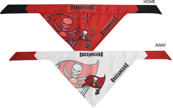 Show full view: Littlearth NFL Home & Away Bandana Set for Dogs & Cats, Tampa Bay Buccaneers, Large slide 3 of 6