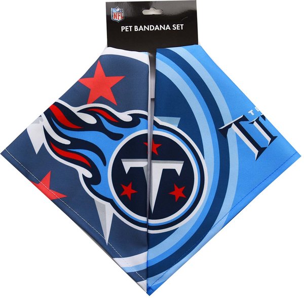 Show full view: Littlearth NFL Home & Away Bandana Set for Dogs & Cats, Tennessee Titans, Large slide 2 of 6