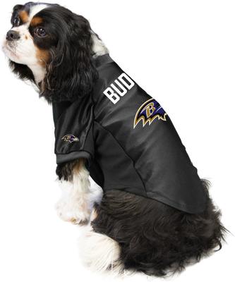 Show full view: Littlearth NFL Personalized Stretch Dog & Cat Jersey, Baltimore Ravens, Large slide 4 of 10