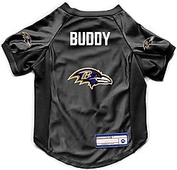 Littlearth NFL Personalized Stretch Dog & Cat Jersey, Baltimore Ravens, X-Large