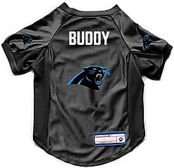Littlearth NFL Personalized Stretch Dog & Cat Jersey, Carolina Panthers, Medium