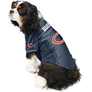 Littlearth NFL Personalized Stretch Dog & Cat Jersey, Chicago Bears, Small