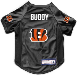 Littlearth NFL Personalized Stretch Dog & Cat Jersey, Cincinnati Bengals, Large