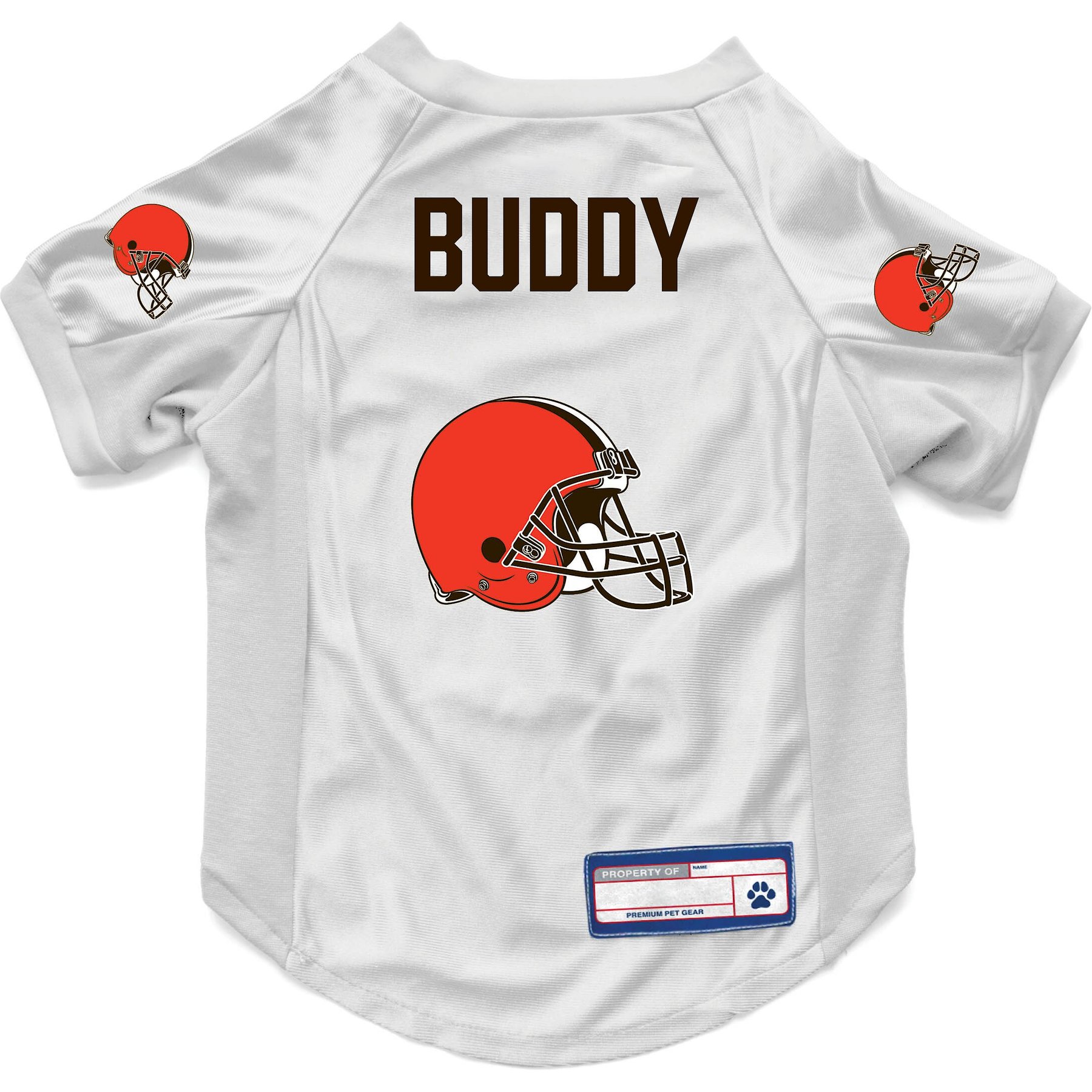 Littlearth NFL Personalized Stretch Dog & Cat Jersey, Cleveland Browns, Medium