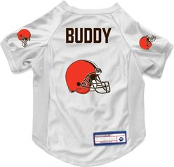 Littlearth NFL Personalized Stretch Dog & Cat Jersey, Cleveland Browns, Small