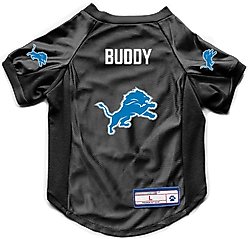 Littlearth NFL Personalized Stretch Dog & Cat Jersey, Detroit Lions, Large