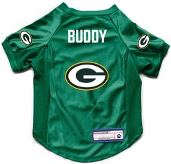 Littlearth NFL Personalized Stretch Dog & Cat Jersey, Green Bay Packers, Small slide 1 of 7