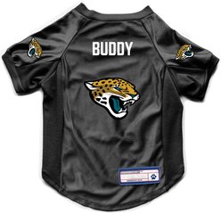 Littlearth NFL Personalized Stretch Dog & Cat Jersey, Jacksonville Jaguars, Small slide 1 of 7