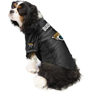 Littlearth NFL Personalized Stretch Dog & Cat Jersey, Jacksonville Jaguars, X-Large