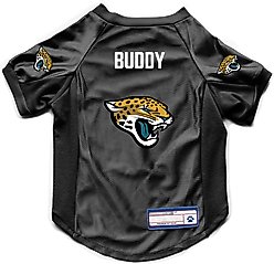 Littlearth NFL Personalized Stretch Dog & Cat Jersey, Jacksonville Jaguars, X-Small