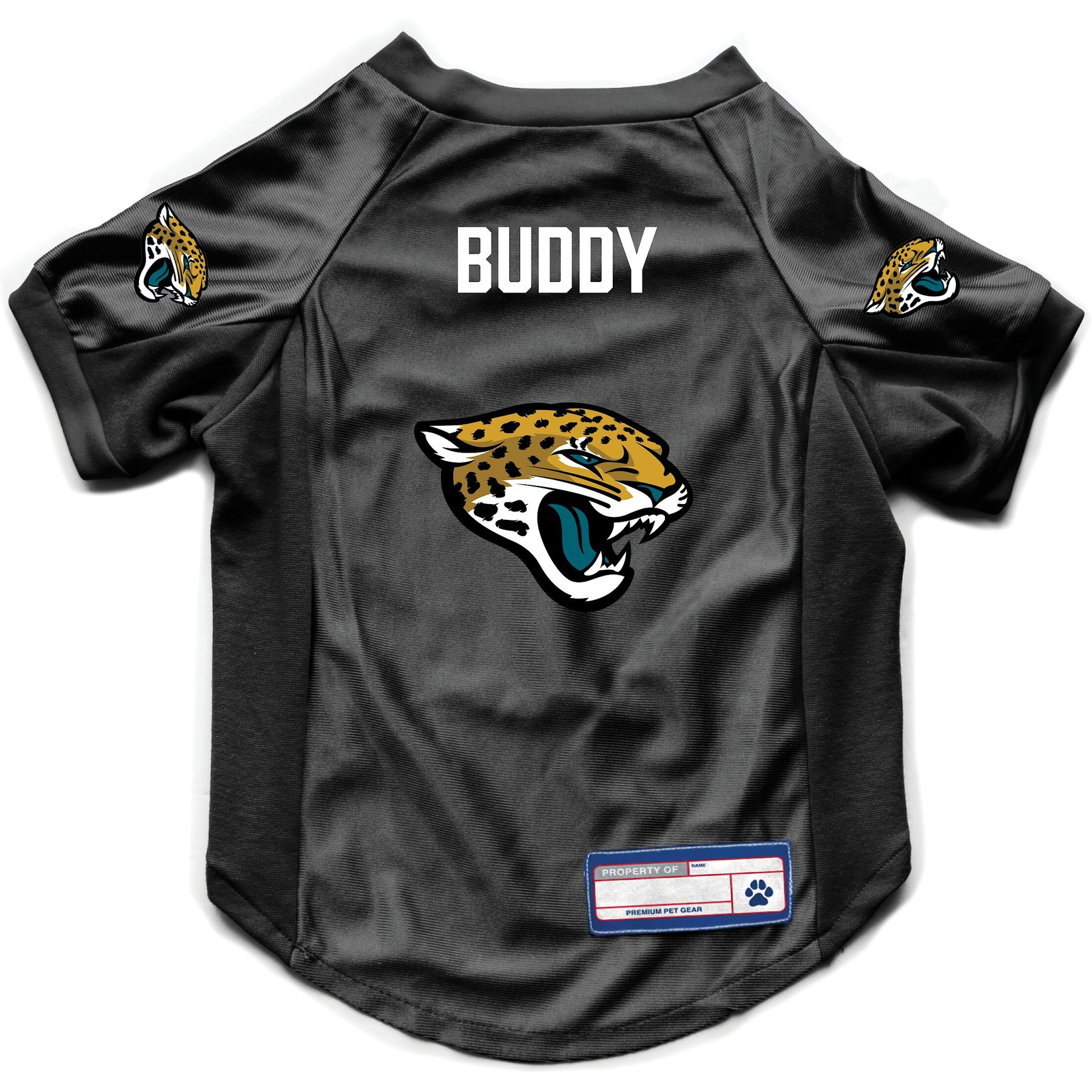 Littlearth NFL Personalized Stretch Dog & Cat Jersey, Jacksonville Jaguars, X-Small