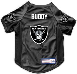 Littlearth NFL Personalized Stretch Dog & Cat Jersey, Las Vegas Raiders, Medium
