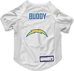 Littlearth NFL Personalized Stretch Dog & Cat Jersey, Los Angeles Chargers, Medium