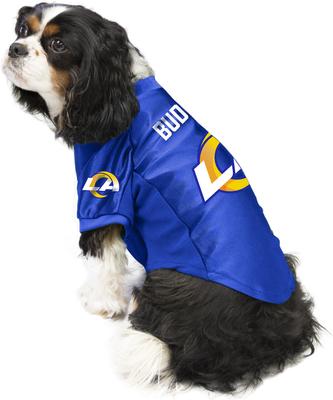 Show full view: Littlearth NFL Personalized Stretch Dog & Cat Jersey, Los Angeles Rams, Medium slide 2 of 8