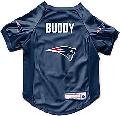 Littlearth NFL Personalized Stretch Dog & Cat Jersey, New England Patriots, Medium slide 1 of 7