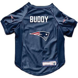 Littlearth NFL Personalized Stretch Dog & Cat Jersey, New England Patriots, Small