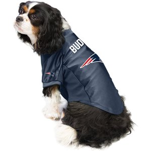 Littlearth NFL Personalized Stretch Dog & Cat Jersey, New England Patriots, Small