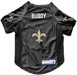 Littlearth NFL Personalized Stretch Dog & Cat Jersey, New Orleans Saints, Large