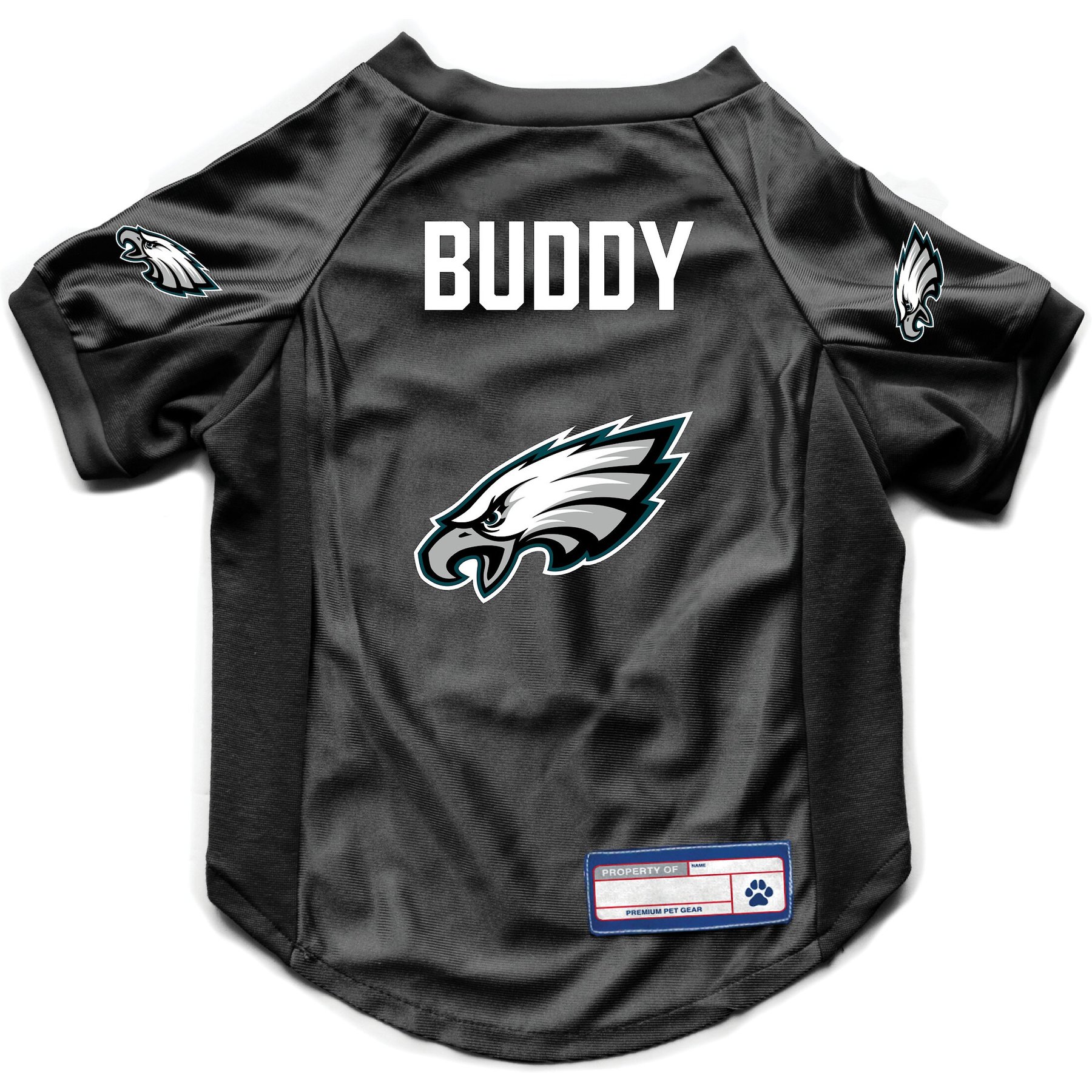 Littlearth NFL Personalized Stretch Dog & Cat Jersey, Philadelphia Eagles, Small
