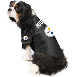 Littlearth NFL Personalized Stretch Dog & Cat Jersey, Pittsburgh Steelers, Small