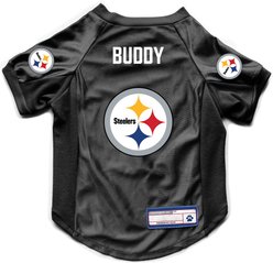Littlearth NFL Personalized Stretch Dog & Cat Jersey, Pittsburgh Steelers, X-Large