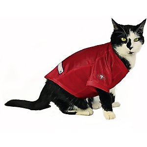 Littlearth NFL Personalized Stretch Dog & Cat Jersey, San Francisco 49ers, Medium