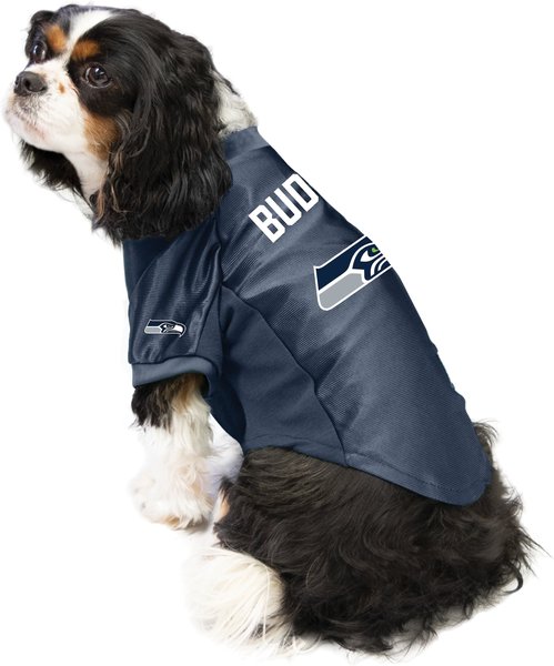 Show full view: Littlearth NFL Personalized Stretch Dog & Cat Jersey, Seattle Seahawks, X-Large slide 3 of 9