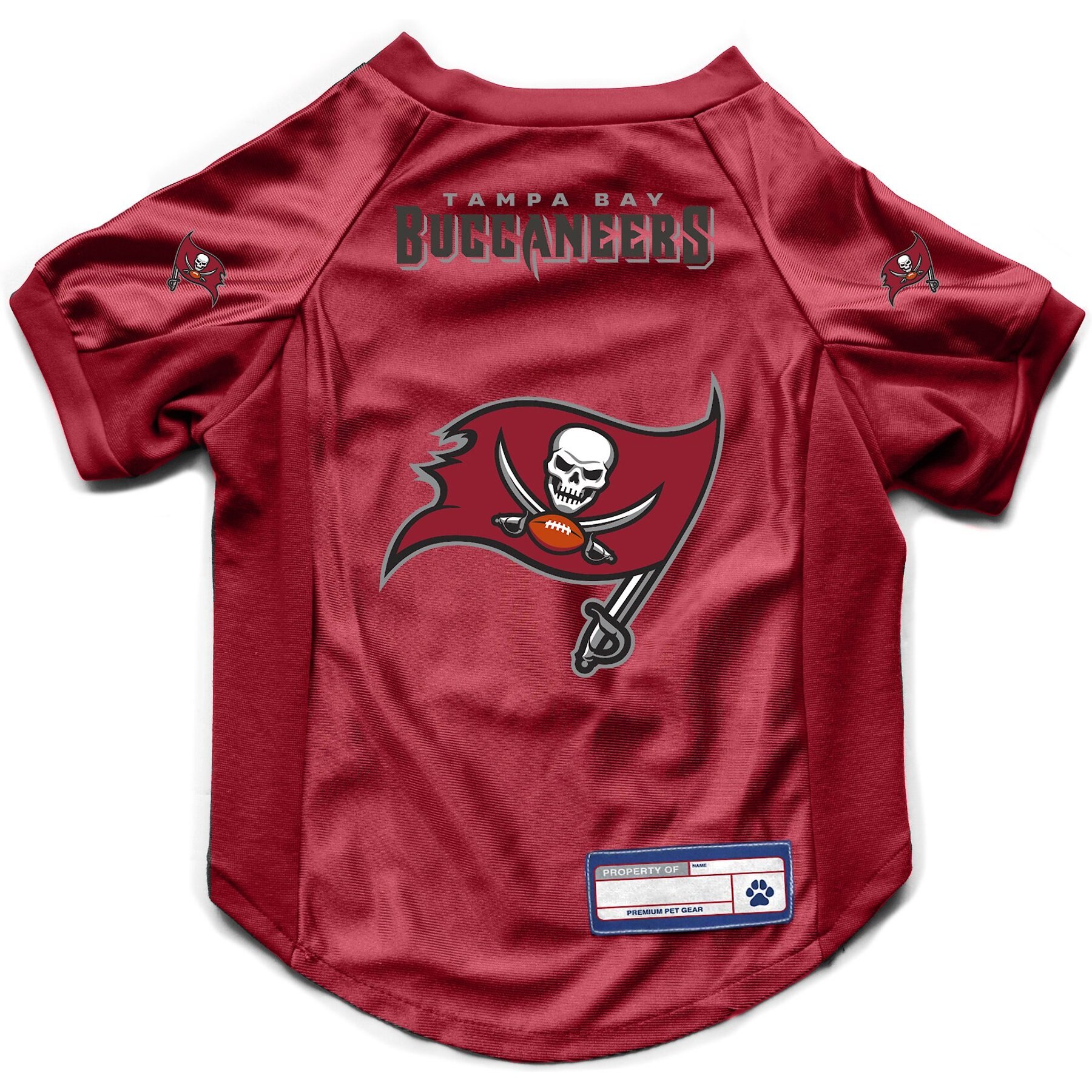 Littlearth NFL Personalized Stretch Dog & Cat Jersey, Tampa Bay Buccaneers, X-Small