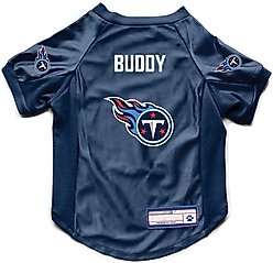 Littlearth NFL Personalized Stretch Dog & Cat Jersey, Tennessee Titans, Medium