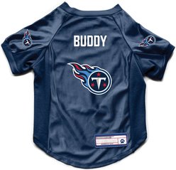 Littlearth NFL Personalized Stretch Dog & Cat Jersey, Tennessee Titans, X-Large