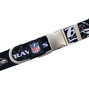 Littlearth NFL Premium Dog & Cat Collar, Baltimore Ravens, Small