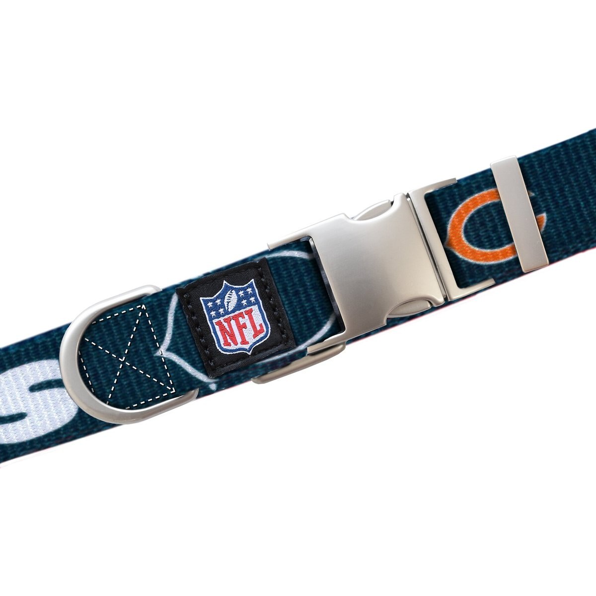 Littlearth NFL Premium Dog & Cat Collar, Chicago Bears, Large