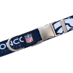 Littlearth NFL Premium Dog & Cat Collar, Denver Broncos, Large