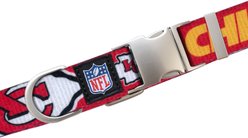 Littlearth NFL Premium Dog & Cat Collar, Kansas City Chiefs, Medium