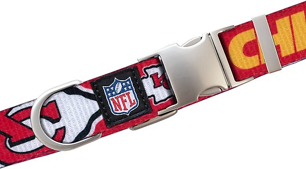 Show full view: Littlearth NFL Premium Dog & Cat Collar, Kansas City Chiefs, Medium slide 1 of 4