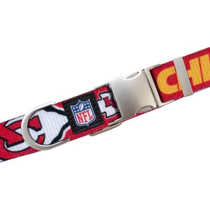 Littlearth NFL Premium Dog & Cat Collar, Kansas City Chiefs, Small
