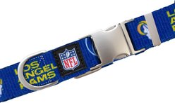 Littlearth NFL Premium Dog & Cat Collar, Los Angeles Rams, Medium