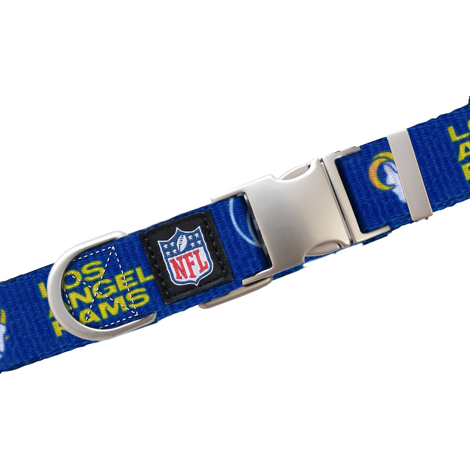 Littlearth NFL Premium Dog & Cat Collar, Los Angeles Rams, Medium