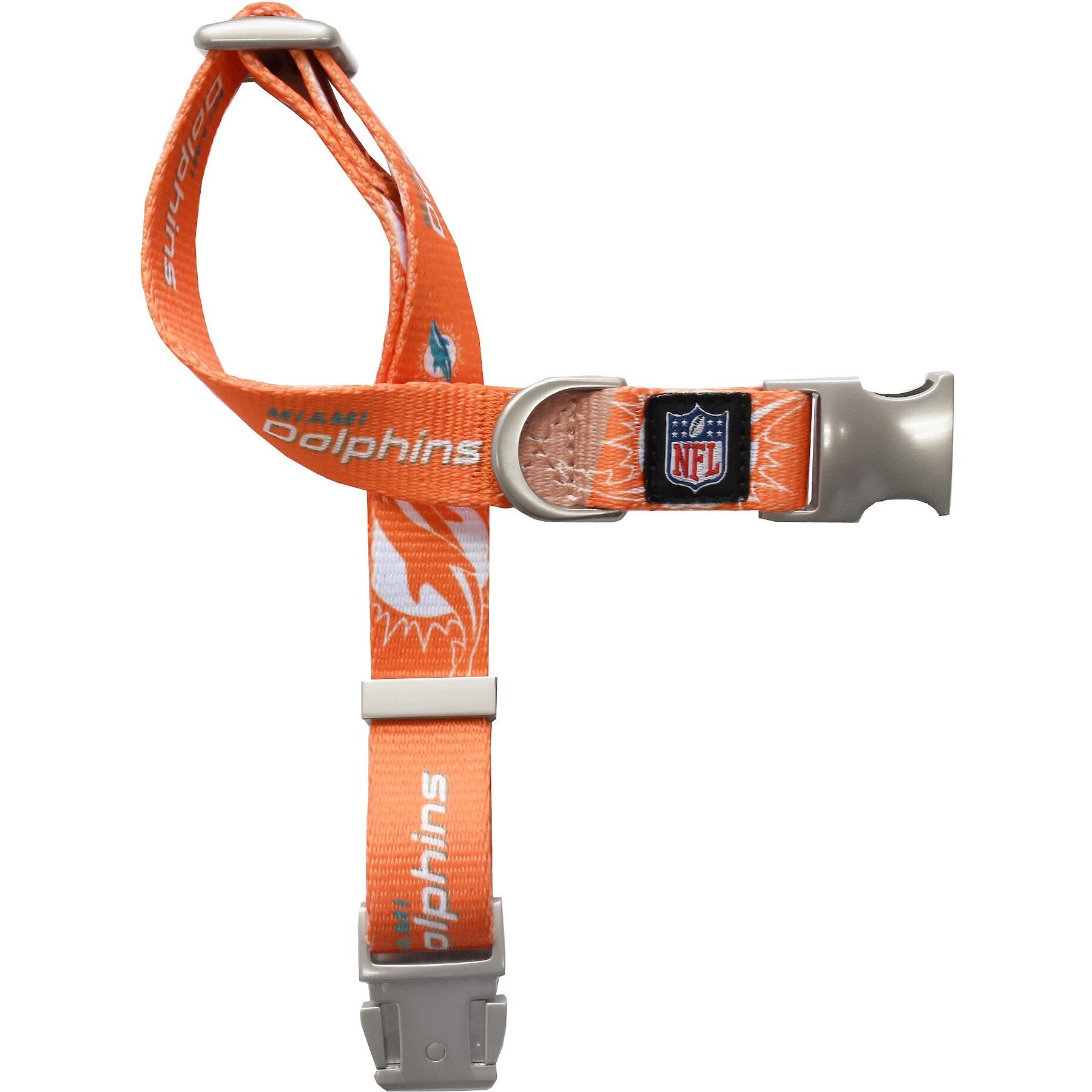 Littlearth NFL Premium Dog & Cat Collar, Miami Dolphins, Large