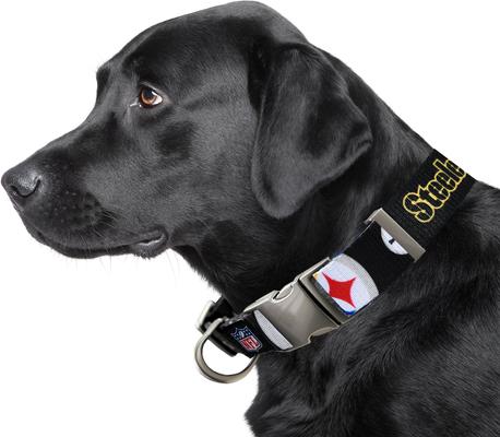 Show full view: Littlearth NFL Premium Dog & Cat Collar, Pittsburgh Steelers, Large slide 2 of 4